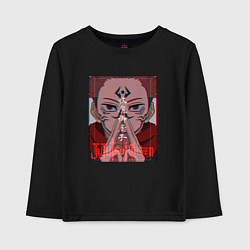 Лонгслив хлопковый детский Итадори, цвет: черный