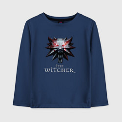 Лонгслив хлопковый детский The Witcher, цвет: тёмно-синий