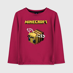 Лонгслив хлопковый детский Minecraft, цвет: маджента
