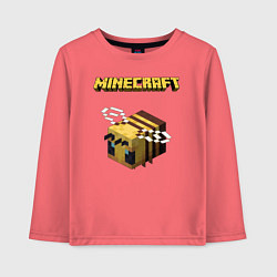 Лонгслив хлопковый детский Minecraft, цвет: коралловый
