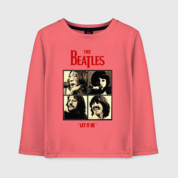 Лонгслив хлопковый детский The Beatles LET IT BE, цвет: коралловый