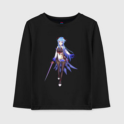 Лонгслив хлопковый детский Милая Гань Юй, цвет: черный