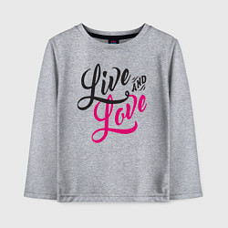 Лонгслив хлопковый детский Live and Love, цвет: меланж
