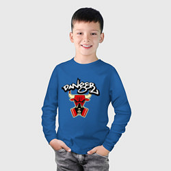 Лонгслив хлопковый детский Danger Chicago Bulls, цвет: синий — фото 2
