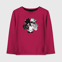 Лонгслив хлопковый детский Аста, цвет: маджента