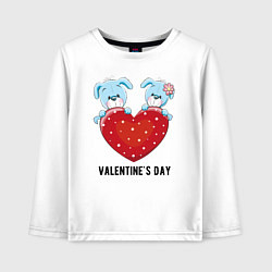 Лонгслив хлопковый детский Лове лове, цвет: белый