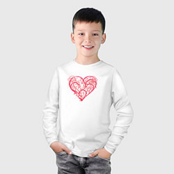 Лонгслив хлопковый детский Ветвистое Сердце, цвет: белый — фото 2