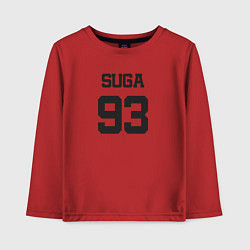 Лонгслив хлопковый детский BTS - Suga 93, цвет: красный