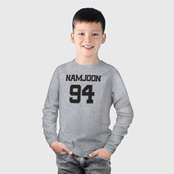 Лонгслив хлопковый детский BTS - Namjoon RM 94, цвет: меланж — фото 2
