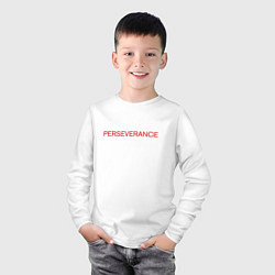 Лонгслив хлопковый детский MARS - Perseverance, цвет: белый — фото 2