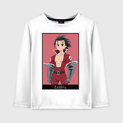 Лонгслив хлопковый детский Зелдрис, цвет: белый