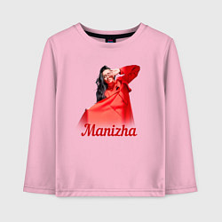 Лонгслив хлопковый детский Манижа Manizha, цвет: светло-розовый