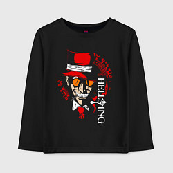Лонгслив хлопковый детский Хеллсинг Hellsing, цвет: черный