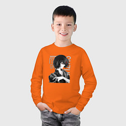 Лонгслив хлопковый детский Джузо Сузуя, цвет: оранжевый — фото 2
