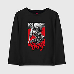 Лонгслив хлопковый детский BERSERK БЕРСЕРК, цвет: черный