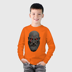 Лонгслив хлопковый детский Kratos ART, цвет: оранжевый — фото 2