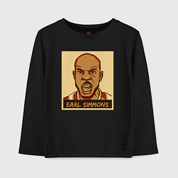 Лонгслив хлопковый детский Earl Simmons DMX, цвет: черный