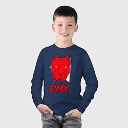 Лонгслив хлопковый детский DMX Pitbull, цвет: тёмно-синий — фото 2