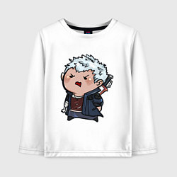 Лонгслив хлопковый детский Baby Nero, цвет: белый