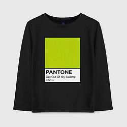 Лонгслив хлопковый детский Shrek: Pantone Color, цвет: черный