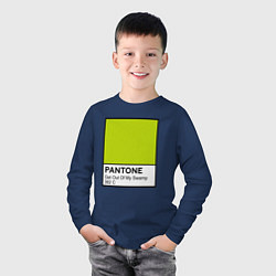 Лонгслив хлопковый детский Shrek: Pantone Color, цвет: тёмно-синий — фото 2