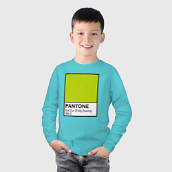 Лонгслив хлопковый детский Shrek: Pantone Color, цвет: бирюзовый — фото 2