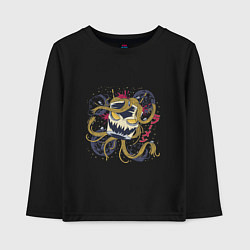 Лонгслив хлопковый детский Japan Space Ramen Monster, цвет: черный