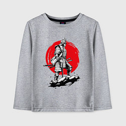 Лонгслив хлопковый детский Воин-самурай, цвет: меланж