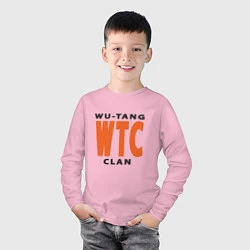 Лонгслив хлопковый детский Wu-Tang WTC, цвет: светло-розовый — фото 2