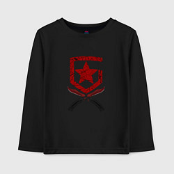 Лонгслив хлопковый детский Gambit Gaming Crimson web style 202122 Кровавая па, цвет: черный
