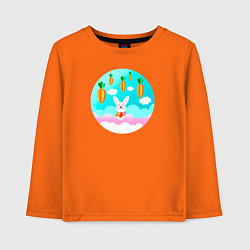 Лонгслив хлопковый детский Зайчик, цвет: оранжевый