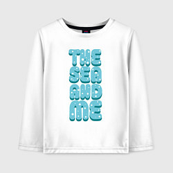 Лонгслив хлопковый детский Море и я, цвет: белый
