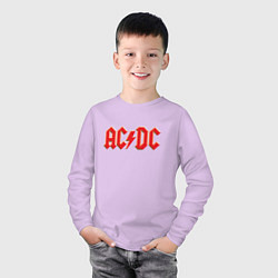 Лонгслив хлопковый детский ACDC, цвет: лаванда — фото 2