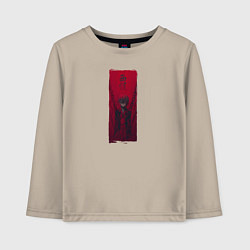 Лонгслив хлопковый детский Девушки и Танки, цвет: миндальный