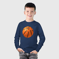 Лонгслив хлопковый детский Basketball Wu-Tang, цвет: тёмно-синий — фото 2