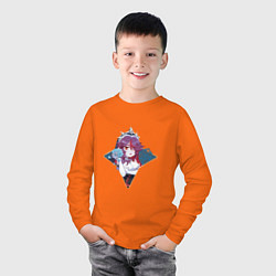 Лонгслив хлопковый детский Роза Розарии, цвет: оранжевый — фото 2