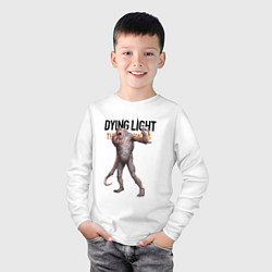 Лонгслив хлопковый детский Dying light Зараженный, цвет: белый — фото 2
