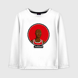 Лонгслив хлопковый детский Retro Jordan, цвет: белый