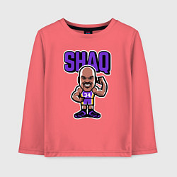 Лонгслив хлопковый детский Shaq, цвет: коралловый