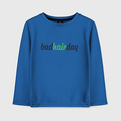 Лонгслив хлопковый детский BadHairDay, цвет: синий