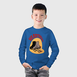Лонгслив хлопковый детский Хартбрейкер, цвет: синий — фото 2