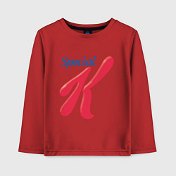 Лонгслив хлопковый детский Special k merch Essential, цвет: красный