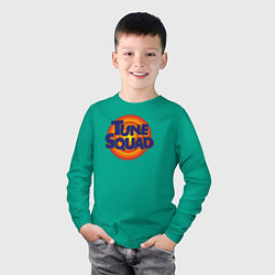 Лонгслив хлопковый детский Tune Squad, цвет: зеленый — фото 2