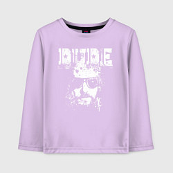 Лонгслив хлопковый детский Dude, цвет: лаванда