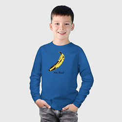 Лонгслив хлопковый детский Банан, Энди Уорхол, цвет: синий — фото 2