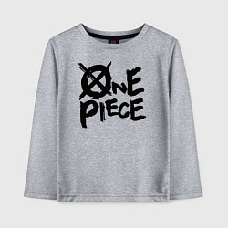 Детский лонгслив One Piece Большой куш лого