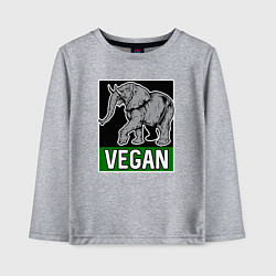 Детский лонгслив Vegan elephant