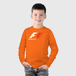 Лонгслив хлопковый детский Formula 1, цвет: оранжевый — фото 2