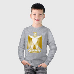 Лонгслив хлопковый детский Египет Египетский герб, цвет: меланж — фото 2