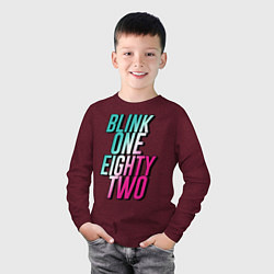 Лонгслив хлопковый детский BLINK 182, цвет: меланж-бордовый — фото 2